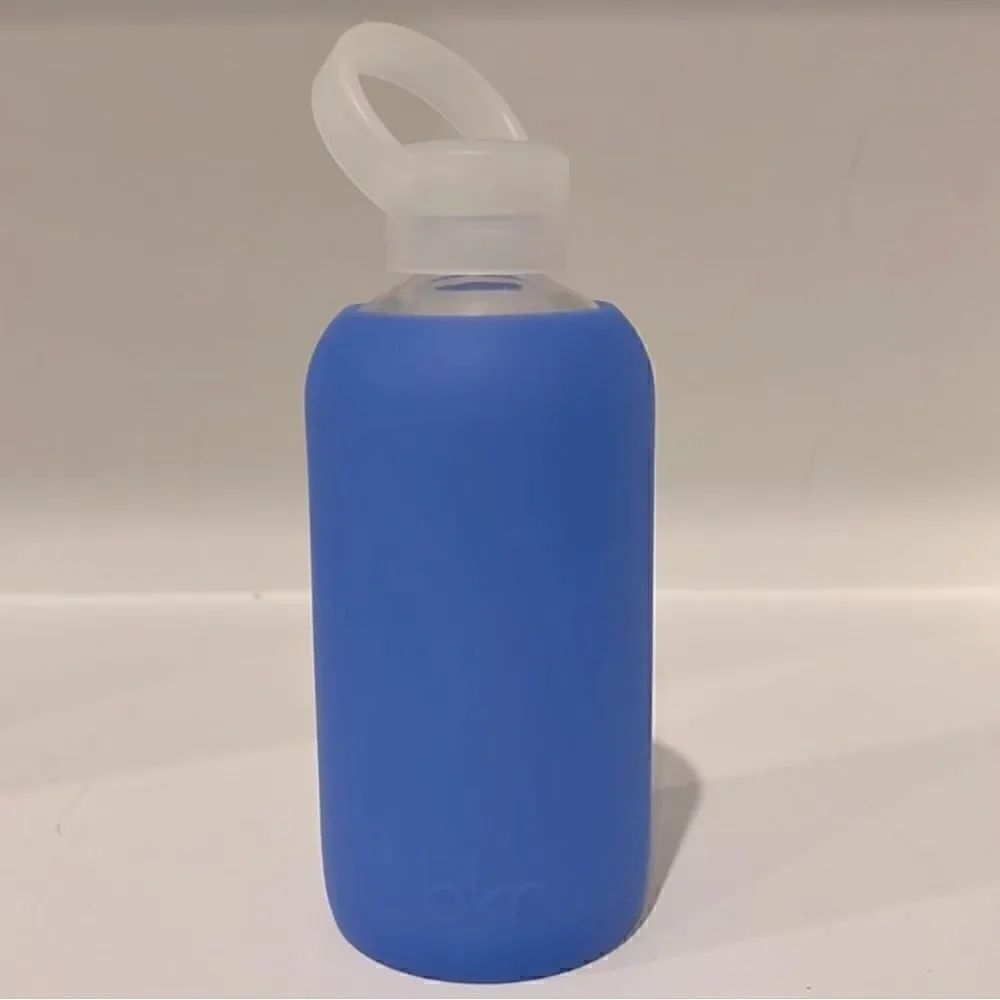 BKR 500mL blue glass water bottle
